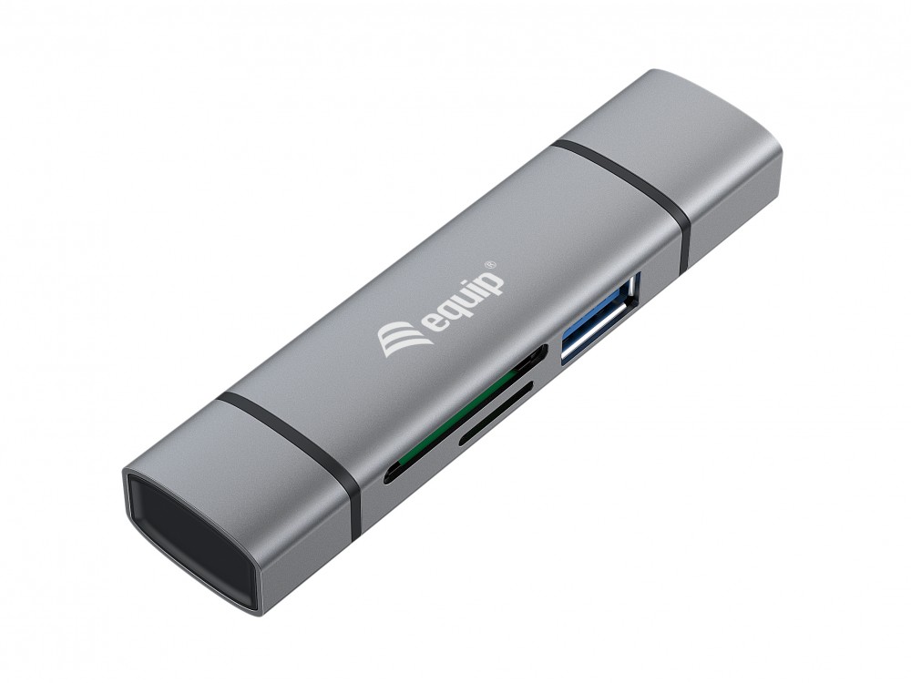 EQUIP LIFE LEITOR DE CARTOES USB-A 3.2 & USB-C SD- MICRO SD ALUMINIO — miniatura 4