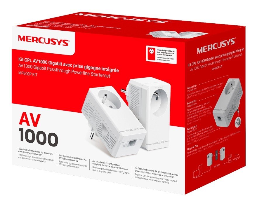 MERCUSYSGIGABIT PASSTROUGHT POWER LINE STARTER KIT — miniatura 7
