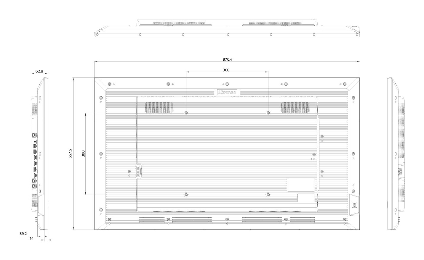 Hisense 43” 4K UHD IPS Digital Signage Display - 24/7 Operation — miniatura 7