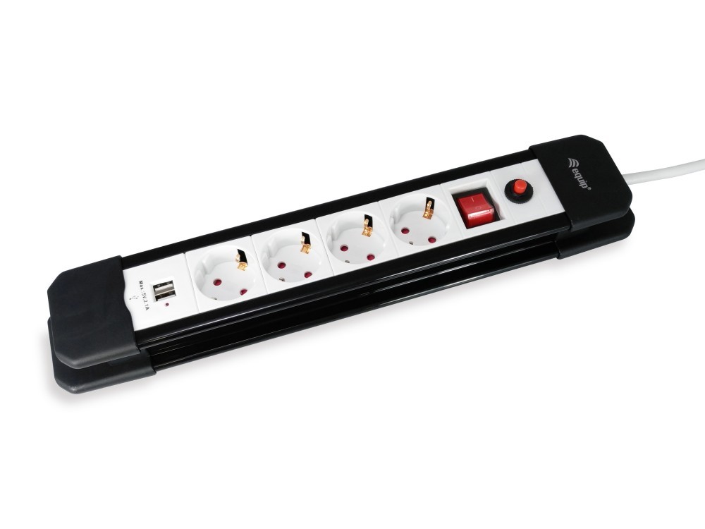 EQUIP LIFE EXTENSAO ELETRICA 4xSCHUKO C/INTERRUPTOR 2xUSB 1.5MT #PROMO# — miniatura 3
