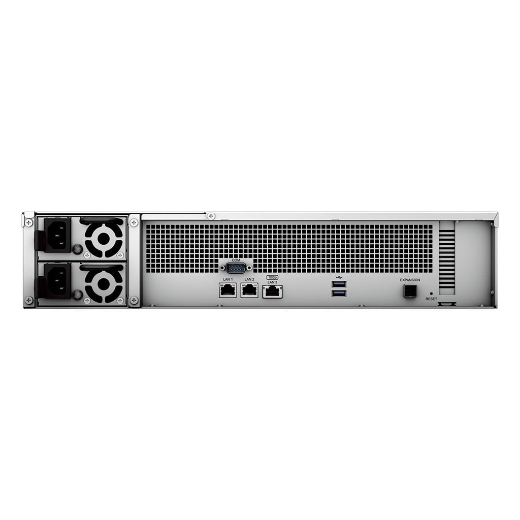 Synology RackStation RS2423+ - Servidor NAS - 12 baias - montável em bastidor - SATA 6Gb/s - RAID (expansão de disco rígido) JBOD, 0, 1, 5, 6, 10 - RAM 8 GB - Gigabit Ethernet / 10 Gigabit Ethernet - iSCSI assistência - 2U — miniatura 5