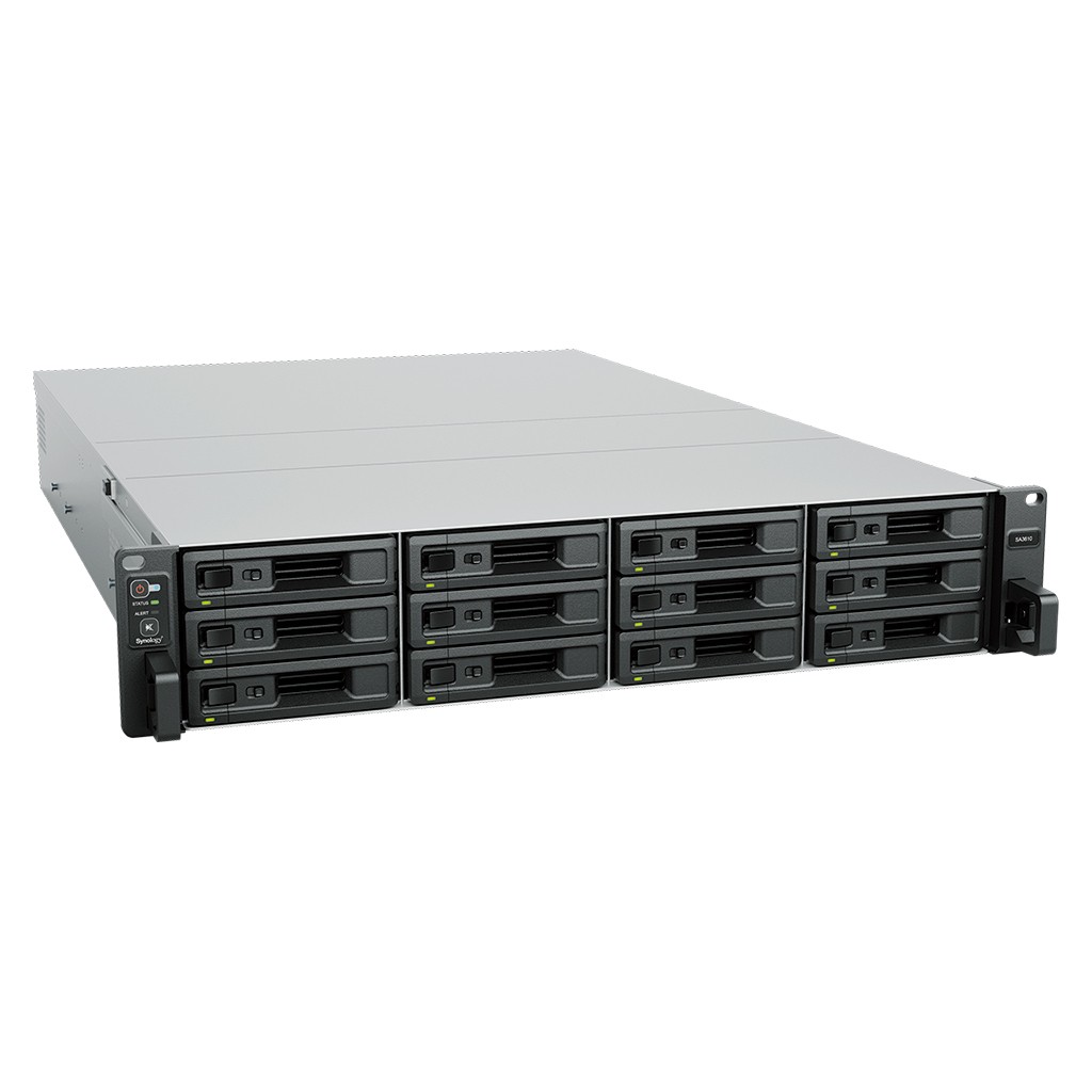 Synology SA3610 - Servidor NAS - 12 baias - montável em bastidor - SATA 6Gb/s / SAS - RAID (expansão de disco rígido) RAID F1, JBOD, 0, 1, 5, 6, 10 - RAM 16 GB - Gigabit Ethernet / 10 Gigabit Ethernet - iSCSI assistência - 2U — miniatura 7