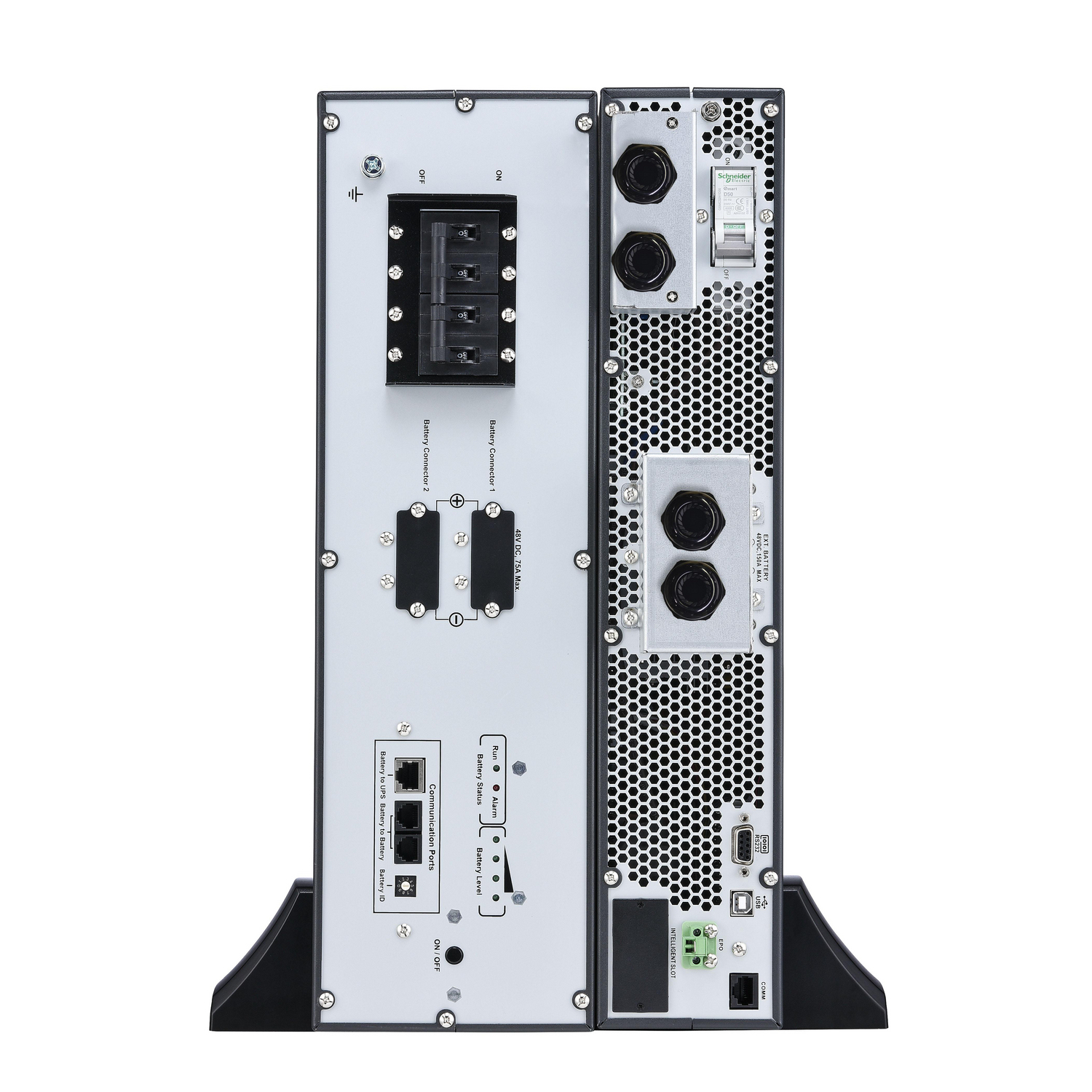 APC Easy UPS On-Line, 6kVA/6kW, Lithium-ion, Rack/Tower 5U, 230V, 1 Hard wire (1P+N+E) outlet, Intelligent Card Slot, Extended runtime, W/ rail kit — miniatura 4