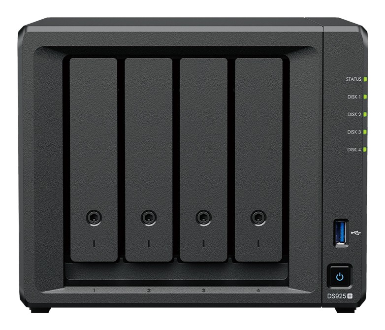 Synology Disk Station DS925+ - Servidor NAS - 4 baias - SATA-600 / NVMe - HDD - RAID (expansão de disco rígido) JBOD, 0, 1, 5, 6, 10 - RAM 4 GB - 2.5 Gigabit Ethernet - iSCSI assistência — miniatura 2