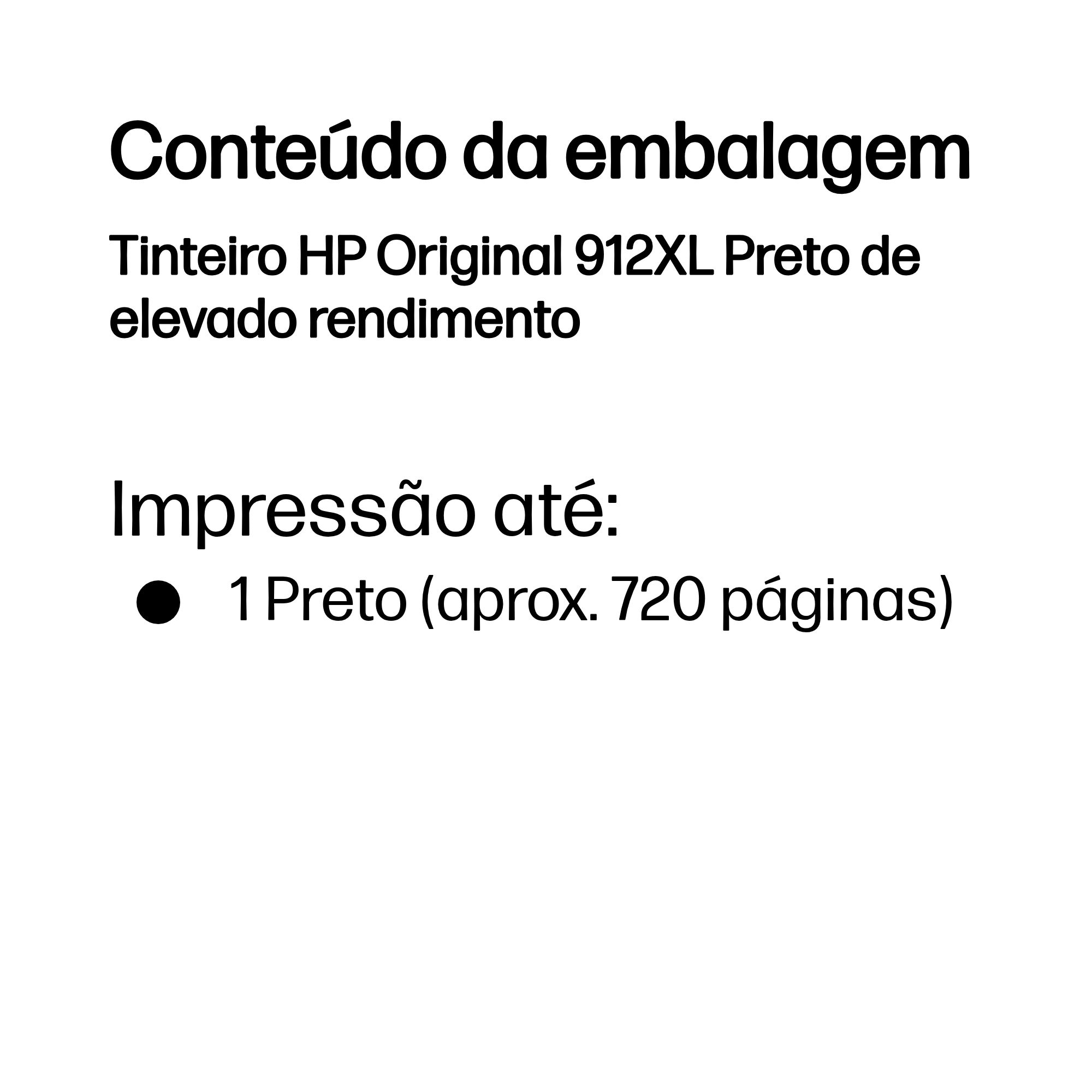HP Tinteiro Original 912XL Preto de elevado rendimento — miniatura 3