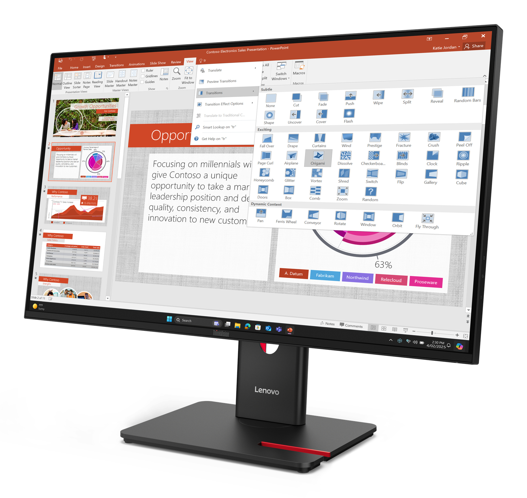 Lenovo ThinkVision T27-40 Monitor — miniatura 2