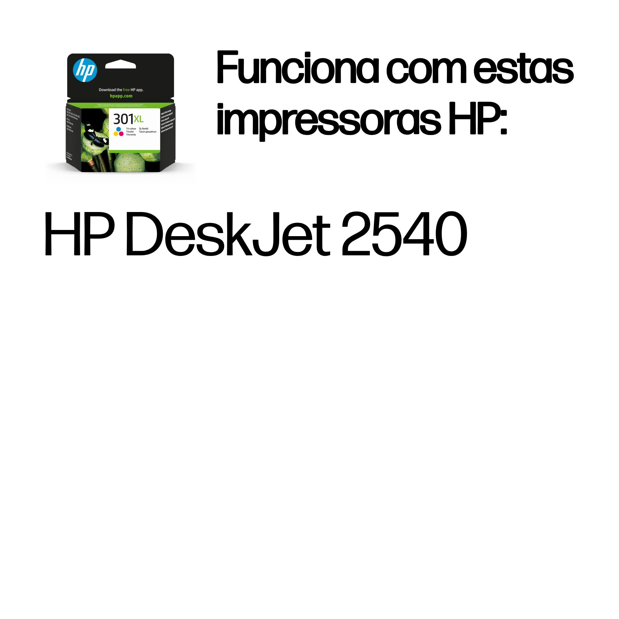 HP Tinteiro Original 301XL Tricolor de elevado rendimento — miniatura 2