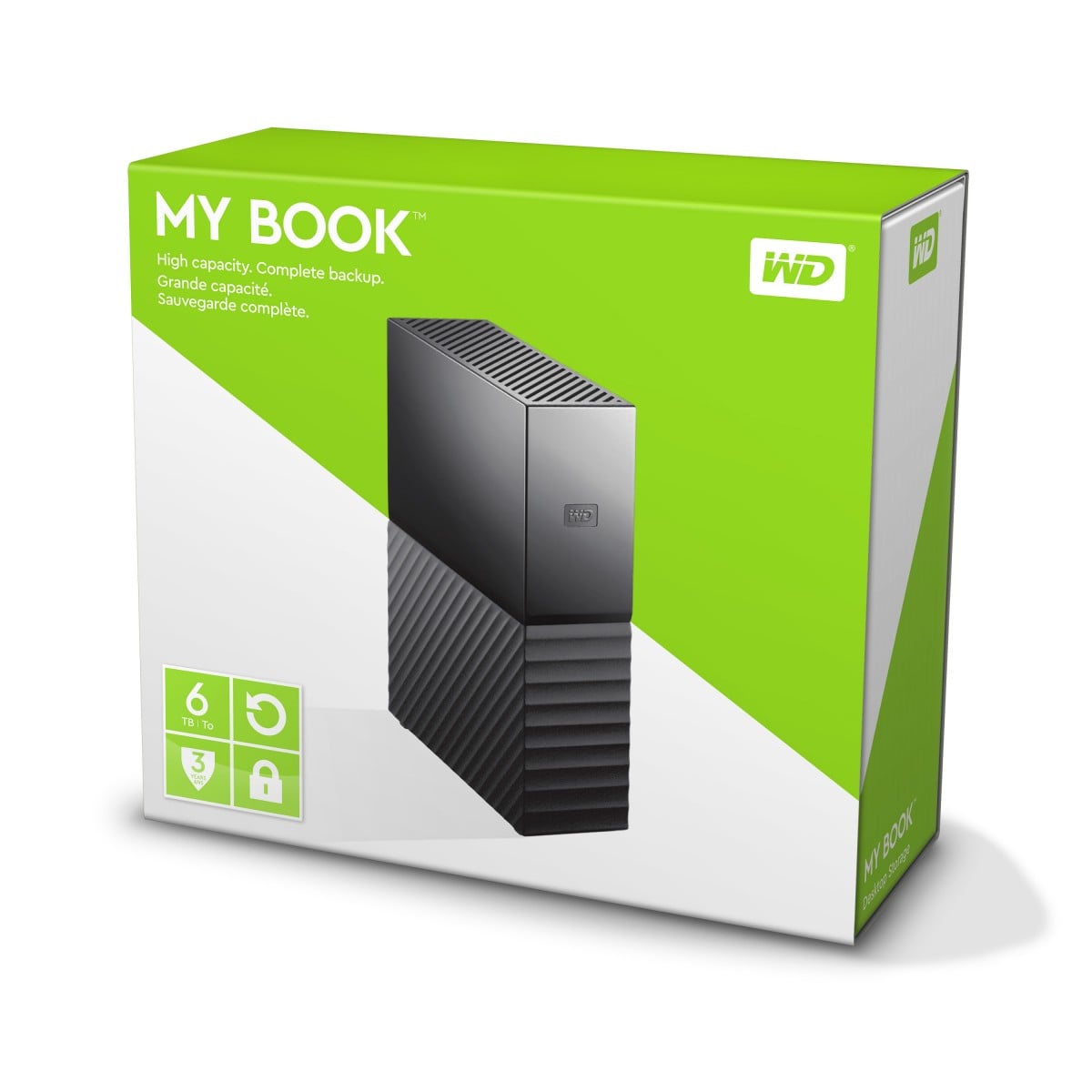 WD My Book WDBBGB0060HBK - Disco rígido - encriptado - 6 TB - externa (desktop) - USB 3.0 - 256-bits AES - preto — miniatura 10