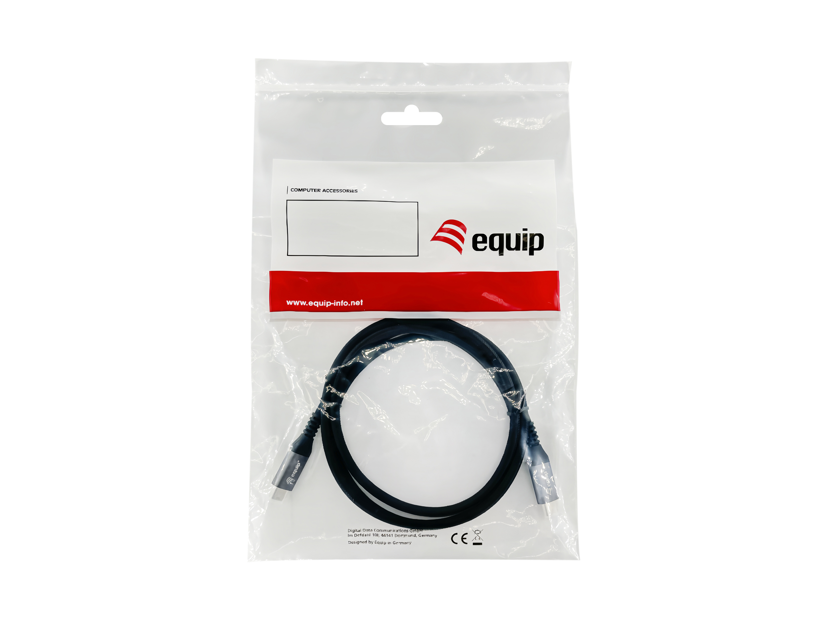 Equip 128370 Cabo de extensão USB 3.2 Gen 2 C para C, M/F, 0,5 m, 4K/60 Hz, 10 Gbps, preto — miniatura 5