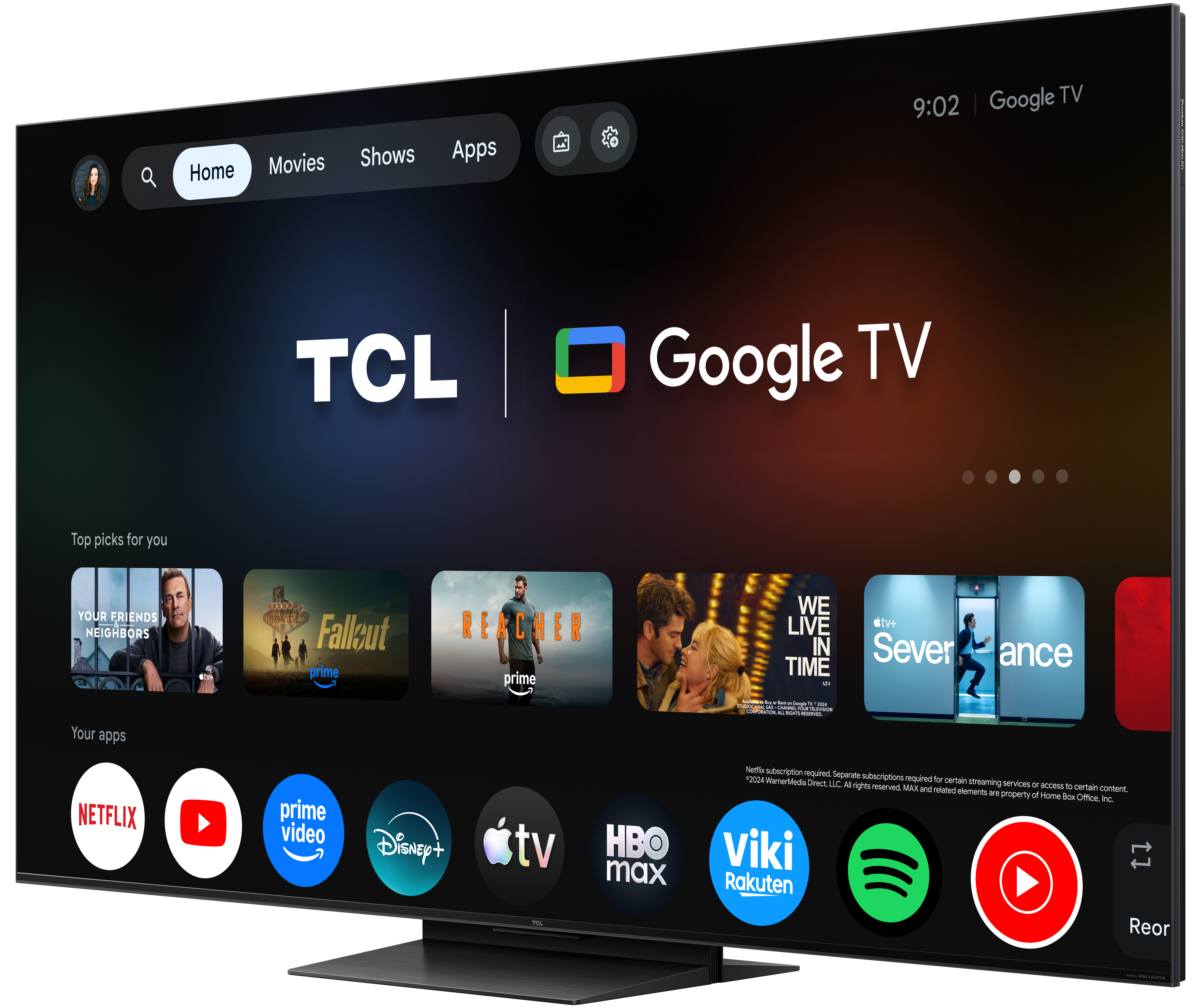 TCL C8L Televisão Smart TV Series 55C8L (2026) 55"/138cm SQD-Mini LED 4K UHD Google TV — miniatura 4