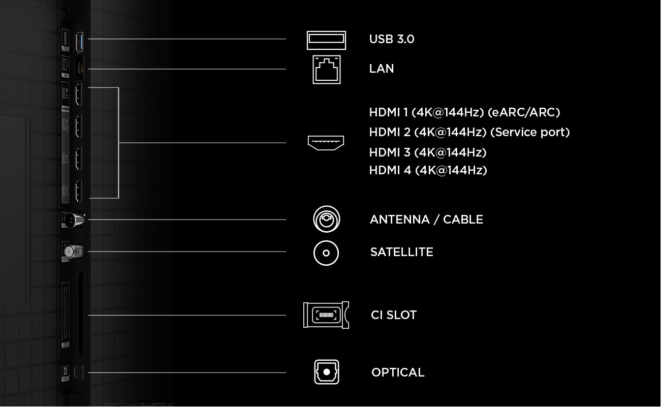 TCL C8L Televisão Smart TV Series 55C8L (2026) 55"/138cm SQD-Mini LED 4K UHD Google TV — miniatura 8