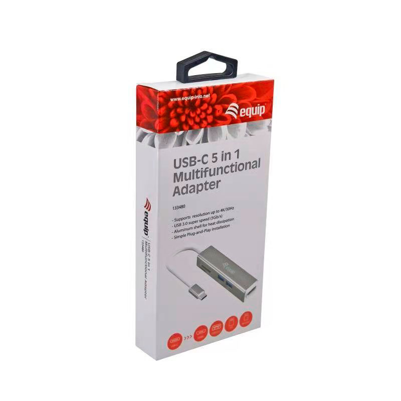 EQUIP LIFE ADAPTADOR USB-C 5 EM 1 HDMI USB 3.0 MICRO SD #PROMO# — miniatura 4
