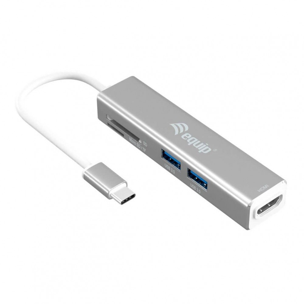 EQUIP LIFE ADAPTADOR USB-C 5 EM 1 HDMI USB 3.0 MICRO SD #PROMO# — miniatura 5