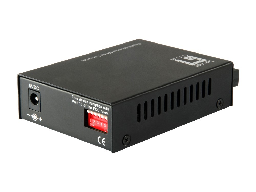 LEVELONE MEDIA CONVERTER RJ45 GIGABIT TO SC SM 20K — miniatura 4