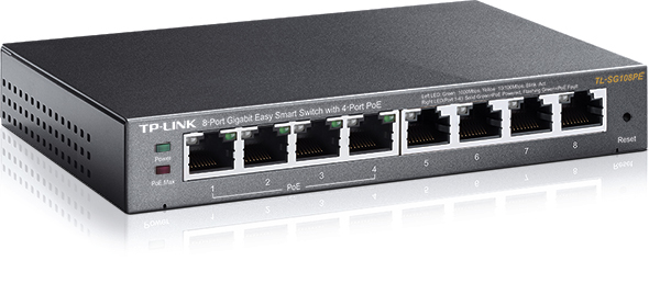 TP-LINK 8PORT GIGABIT 4XPOE 802.3AF TL-SG108PE — miniatura 2