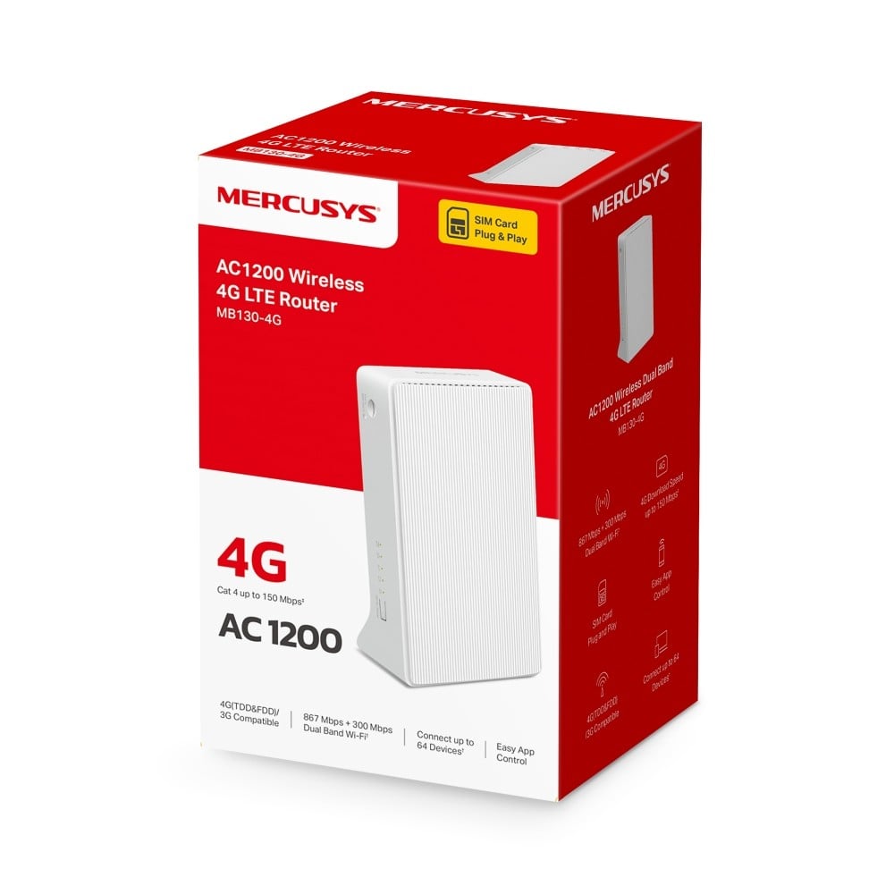 MERCUSYS ROUTER 4G LTE WIRELESS AC1200 DUAL BAND — miniatura 3