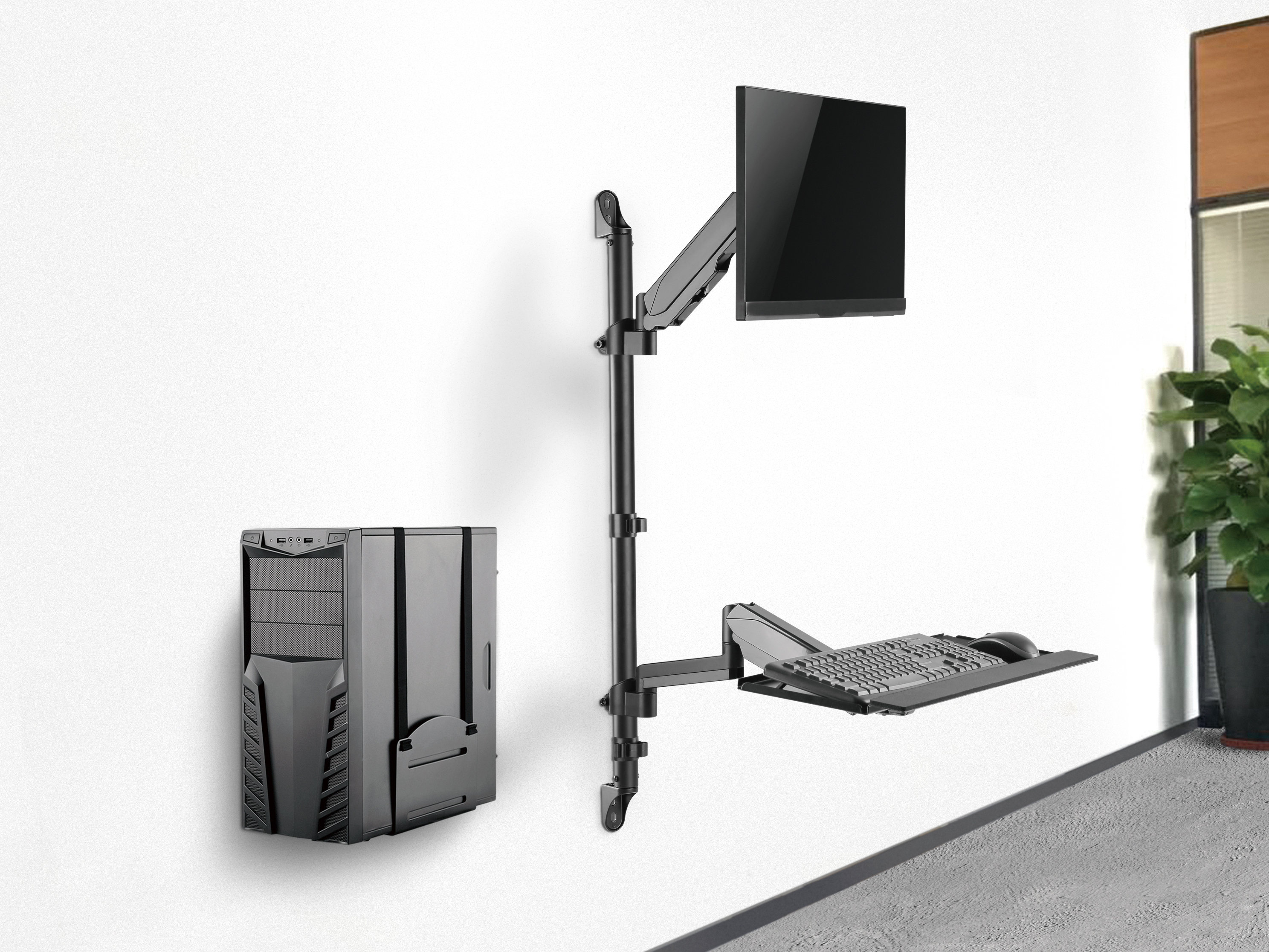Equip Estação de trabalho de parede para monitor único de 17"-32” — miniatura 11