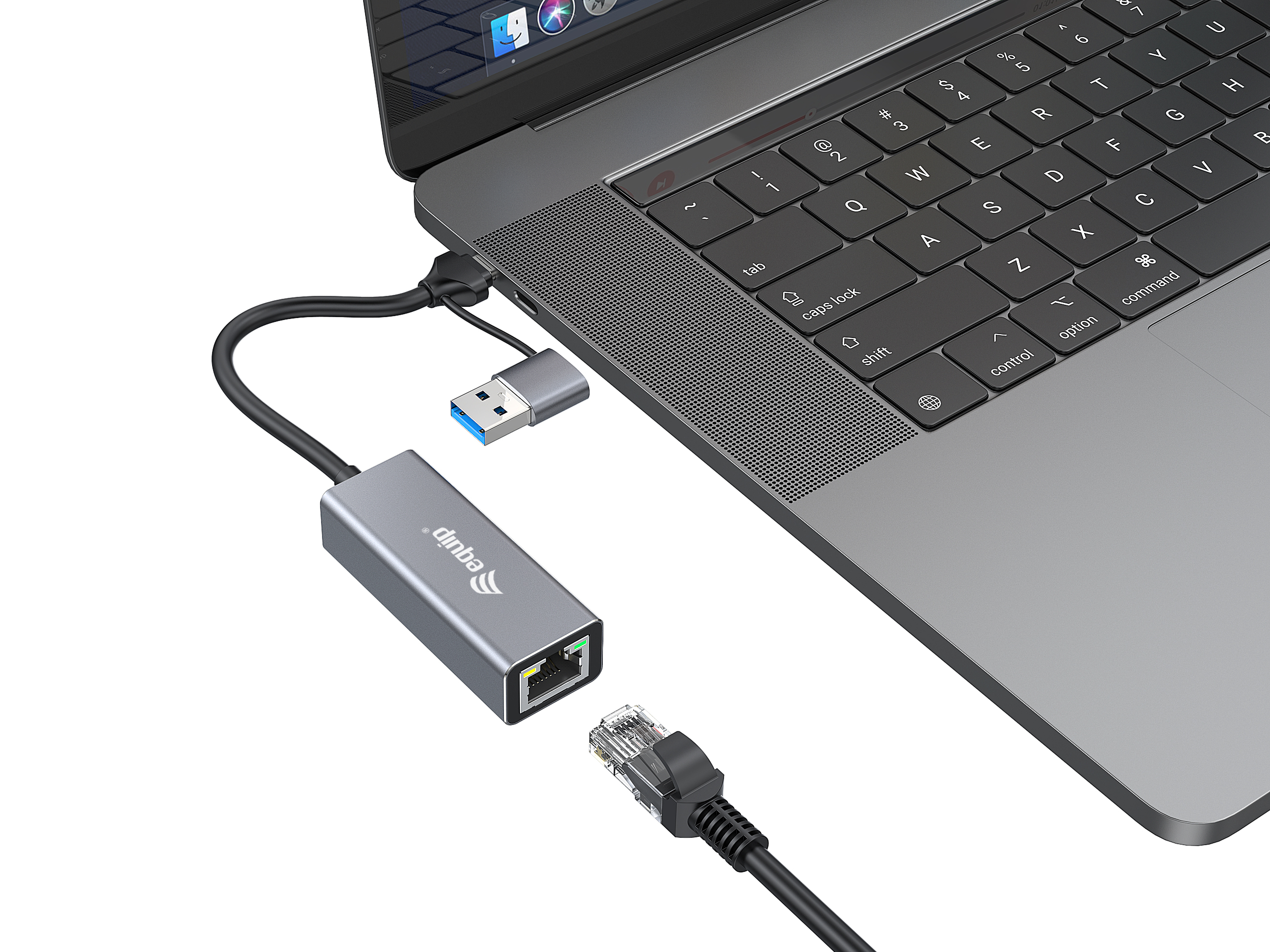 Equip Adaptador de rede USB-C para 2,5 Gigabit Ethernet (USB-C+A) — miniatura 3