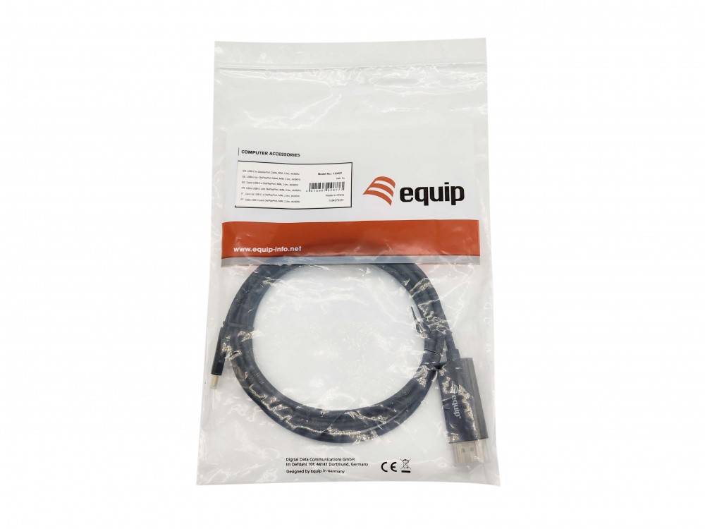 EQUIP CABO USB-C TO DISPLAYPORT M/M 4K/60HZ ABS SHELL 2.0MT — miniatura 4