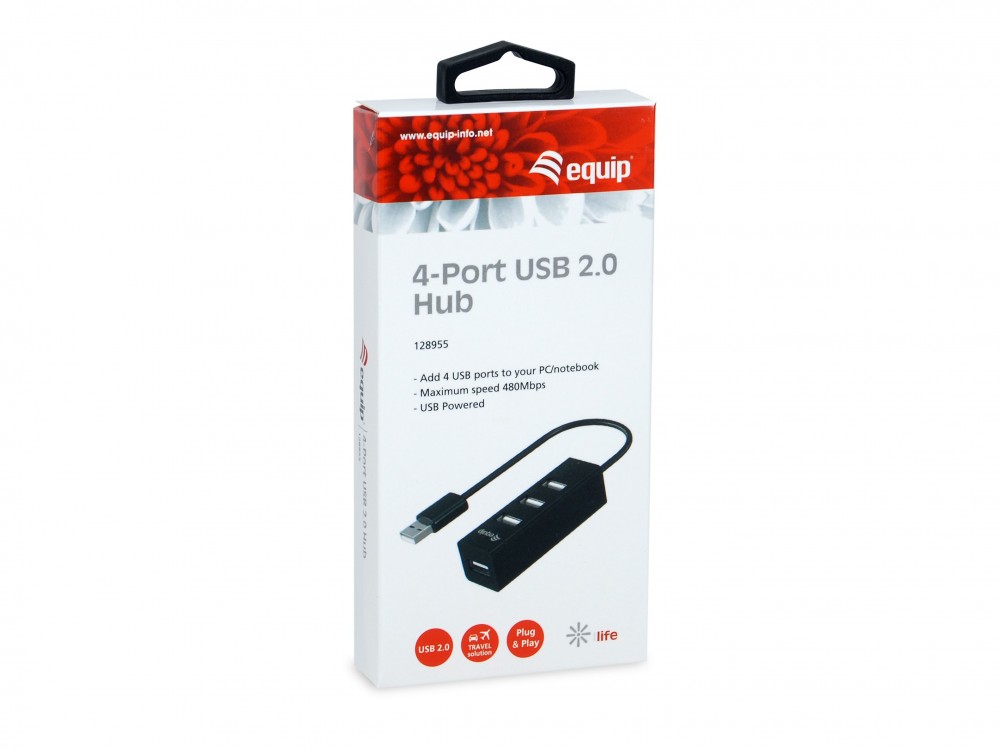 EQUIP LIFE HUB USB 4xUSB BLACK — miniatura 2