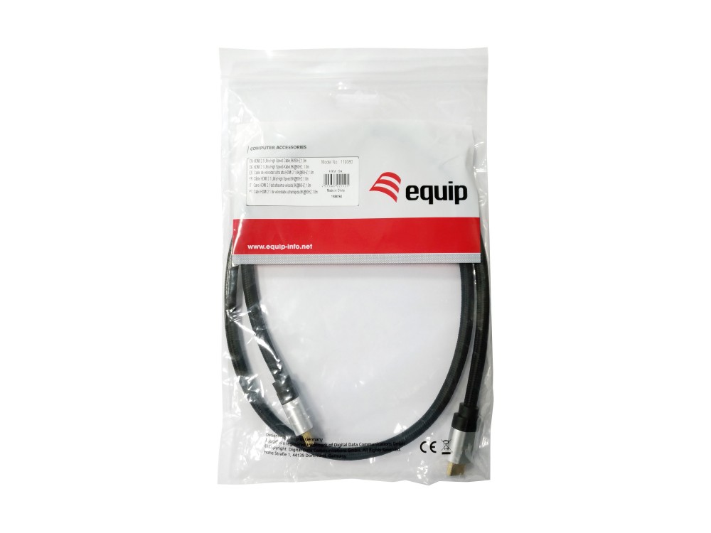 EQUIP CABO HDMI 2.1 ULTRA HIGH SPEED 2M PRETO — miniatura 3