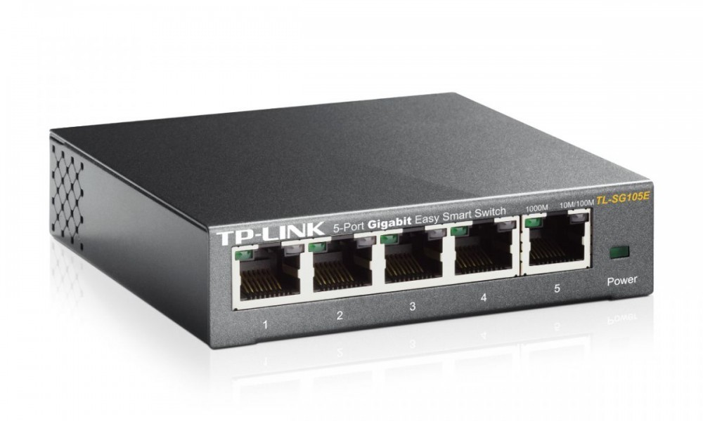 TP-LINK SWITCH 5PORT 10/100/1000 DESKTOP STEEL CASE — miniatura 3