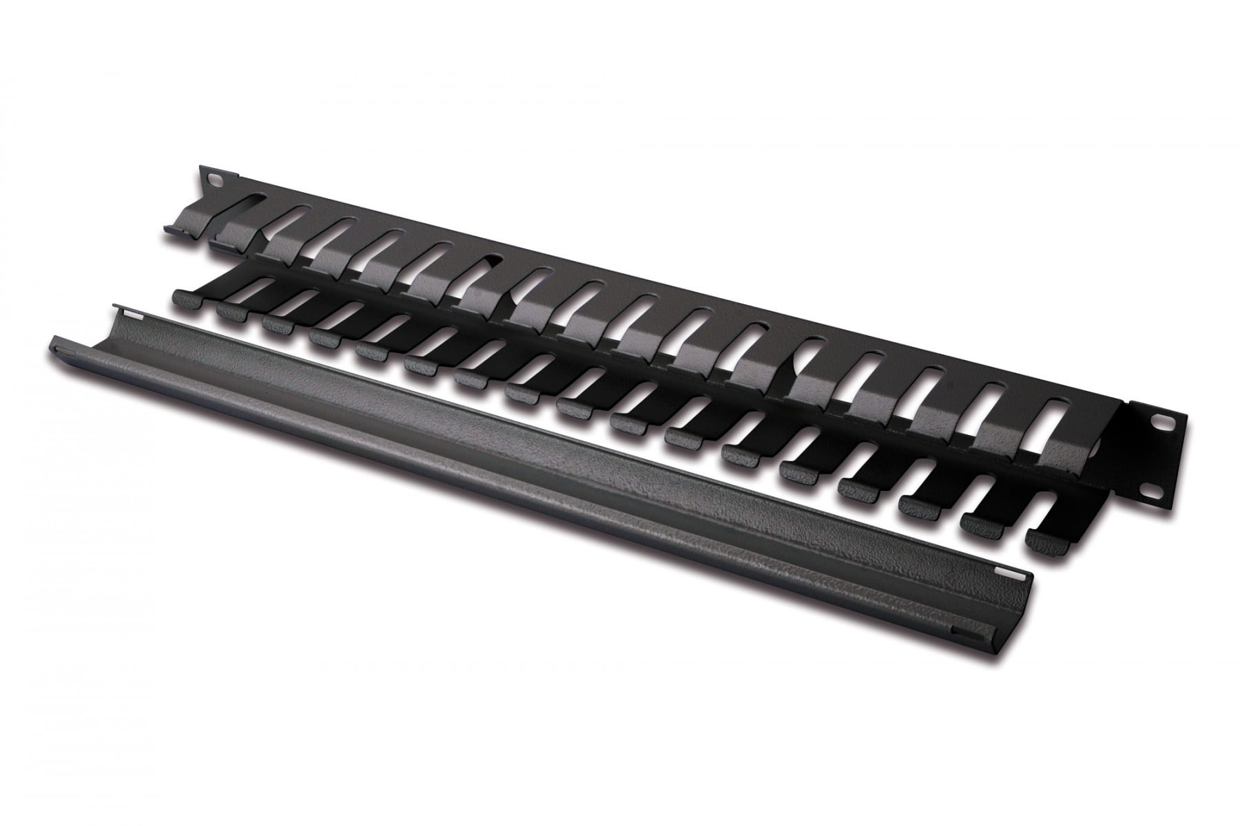 DIGITUS PAINEL ORGANIZADOR CABOS TAMPA 1U 19" PRETO — miniatura 2