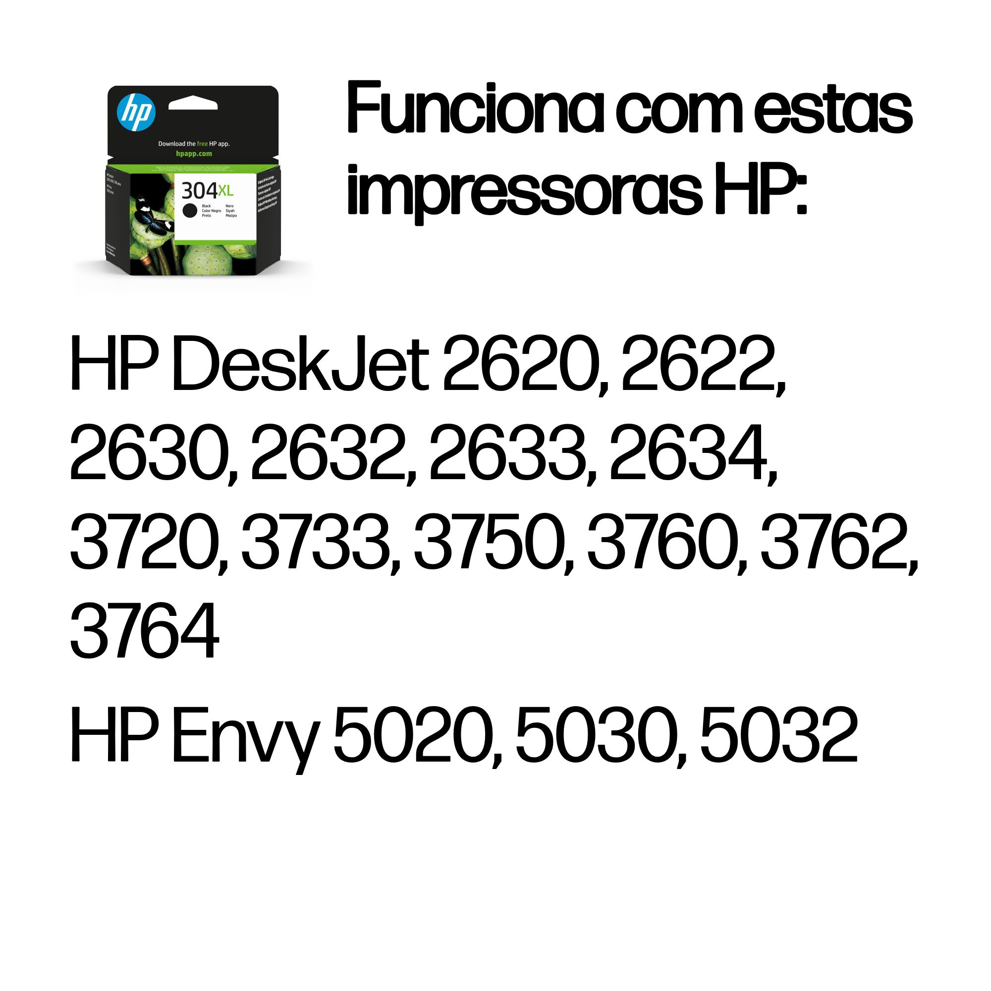HP Tinteiro original 304XL Preto — miniatura 2
