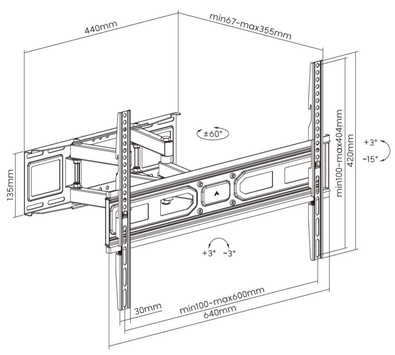 Equip 650337 Suporte de montagem de TV de movimento total de 37"-80” — miniatura 12