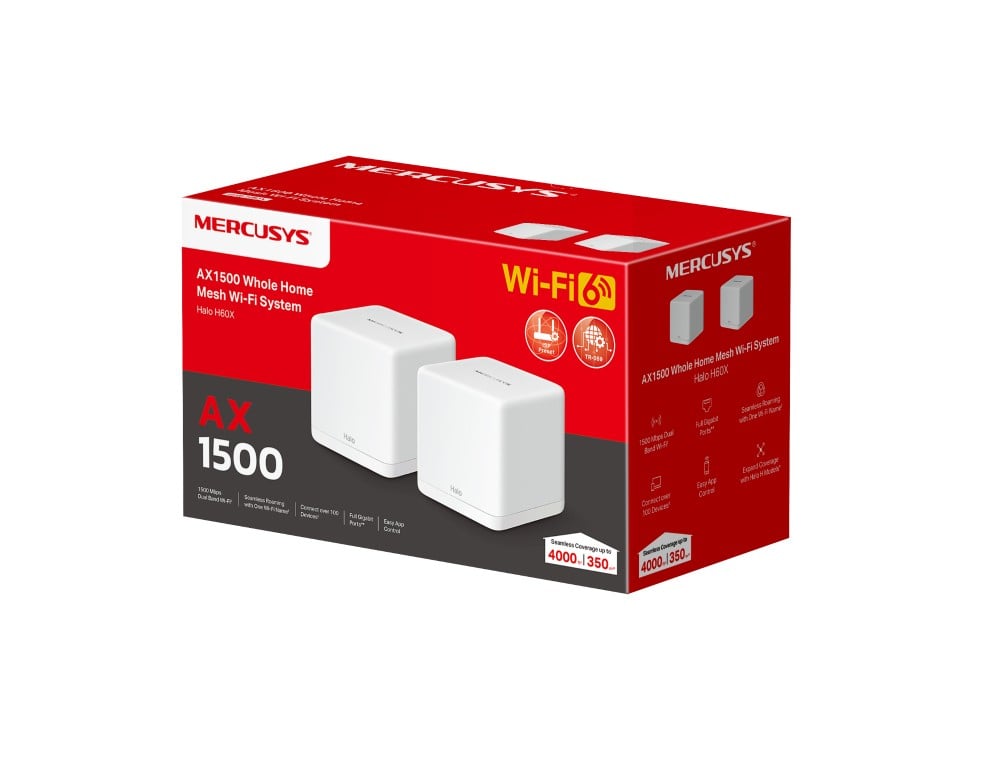 MERCUSYS AX1500 WHOLE HOME MESH WIFI 6 2 PACK — miniatura 8