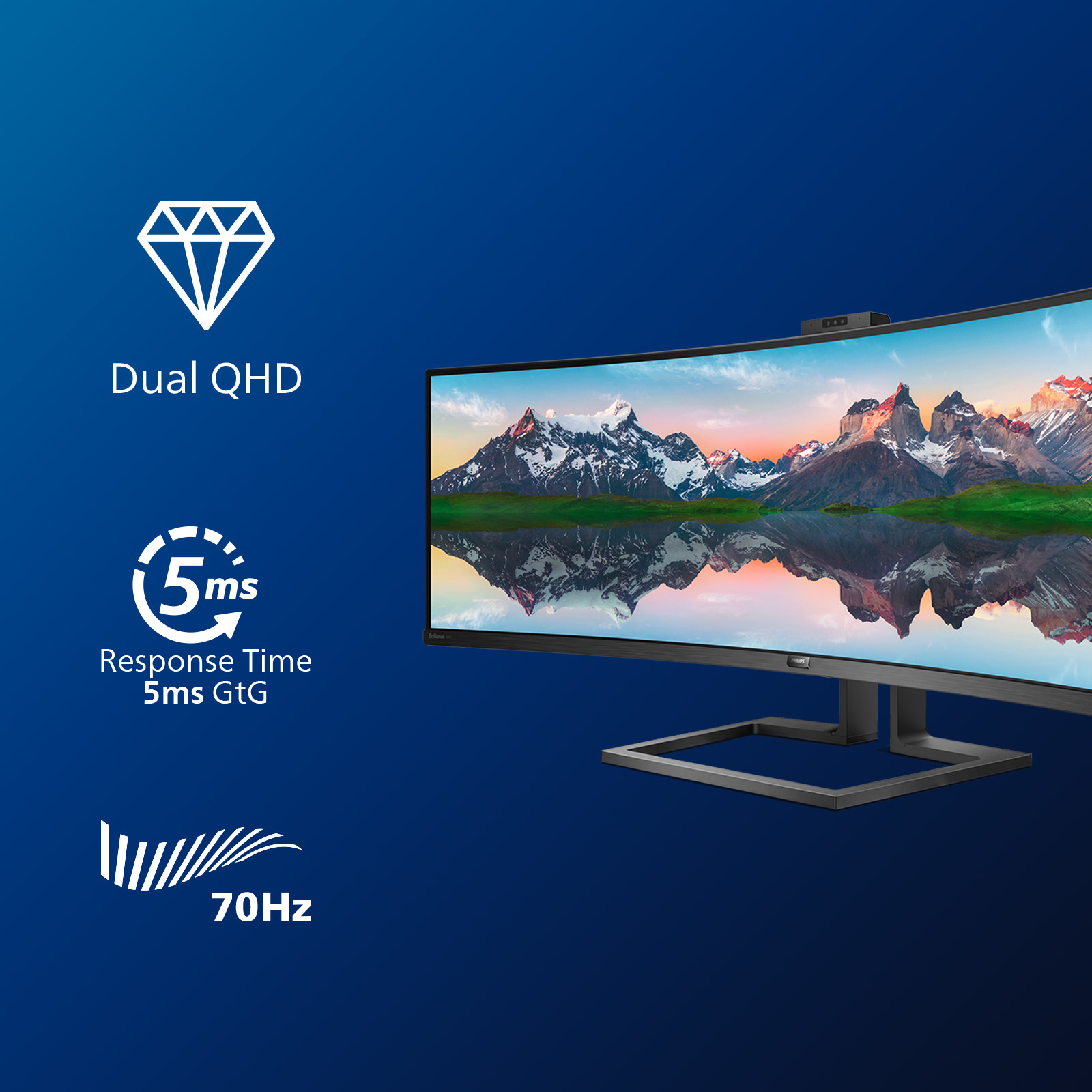 Philips P Line Ecrã LCD curvo SuperWide 32:9 499P9H/00 — miniatura 2