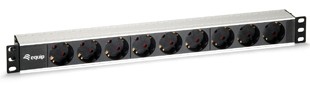 EQUIP REGUA 19" 8 TOMADAS SCHUKO S/INTERRUPTOR CABO 1.8MT — miniatura 2
