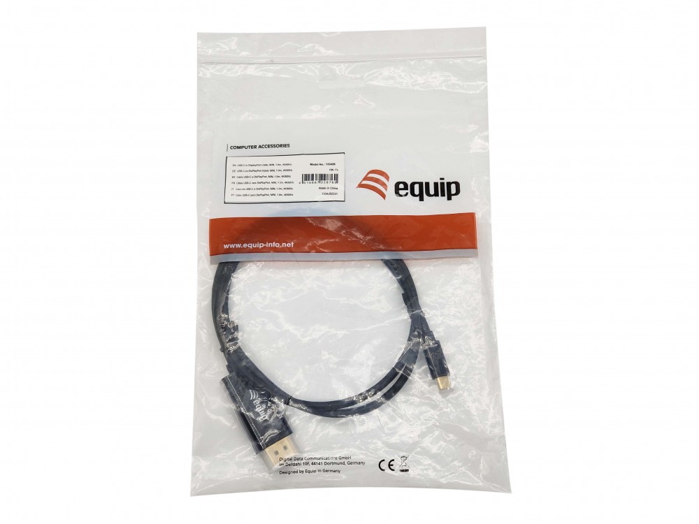 EQUIP CABO USB-C TO DISPLAYPORT M/M 4K/60HZ ABS SHELL 1.0MT — miniatura 4
