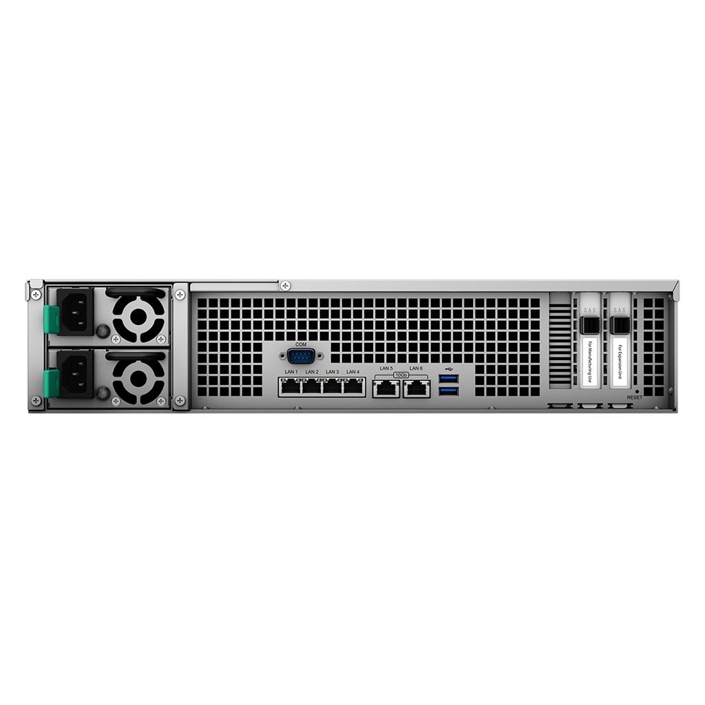 Synology FlashStation FS3600 - Servidor NAS - 24 baias - montável em bastidor - RAID (expansão de disco rígido) 0, 1, 5, 6, 10, JBOD, RAID F1 - RAM 16 GB - Gigabit Ethernet / 10 Gigabit Ethernet - iSCSI assistência - 2U — miniatura 4