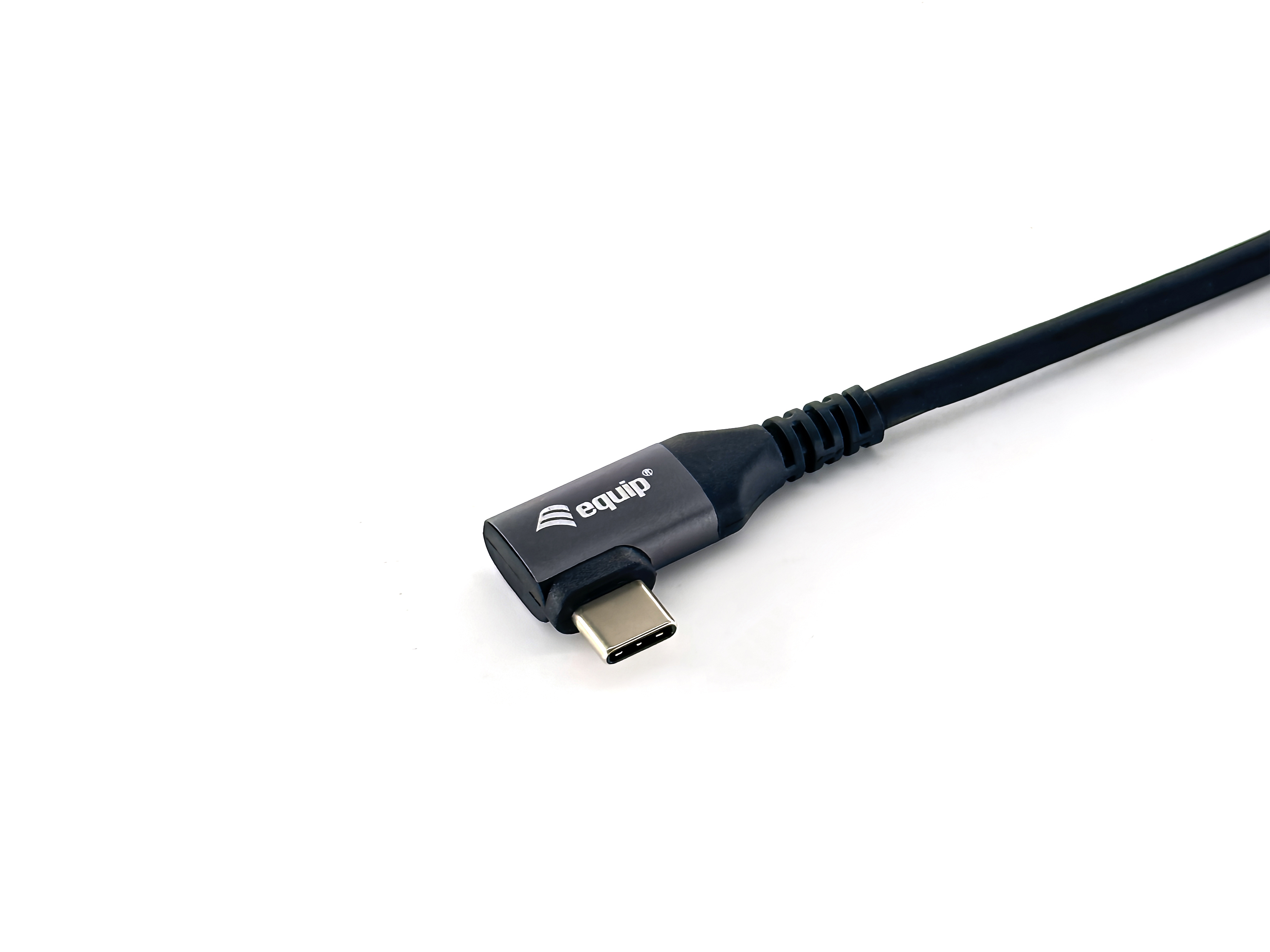 Equip 128891 Cabo USB 2.0 C para C com ângulo de 90°, M/M, 1,0 m, PD 100 W, preto — miniatura 3