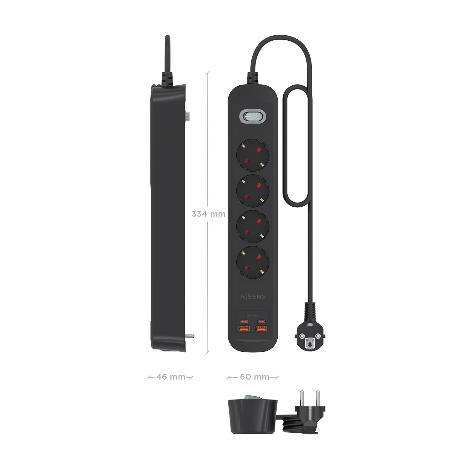 AISENS ASPS-2A2C13-BK — miniatura 4