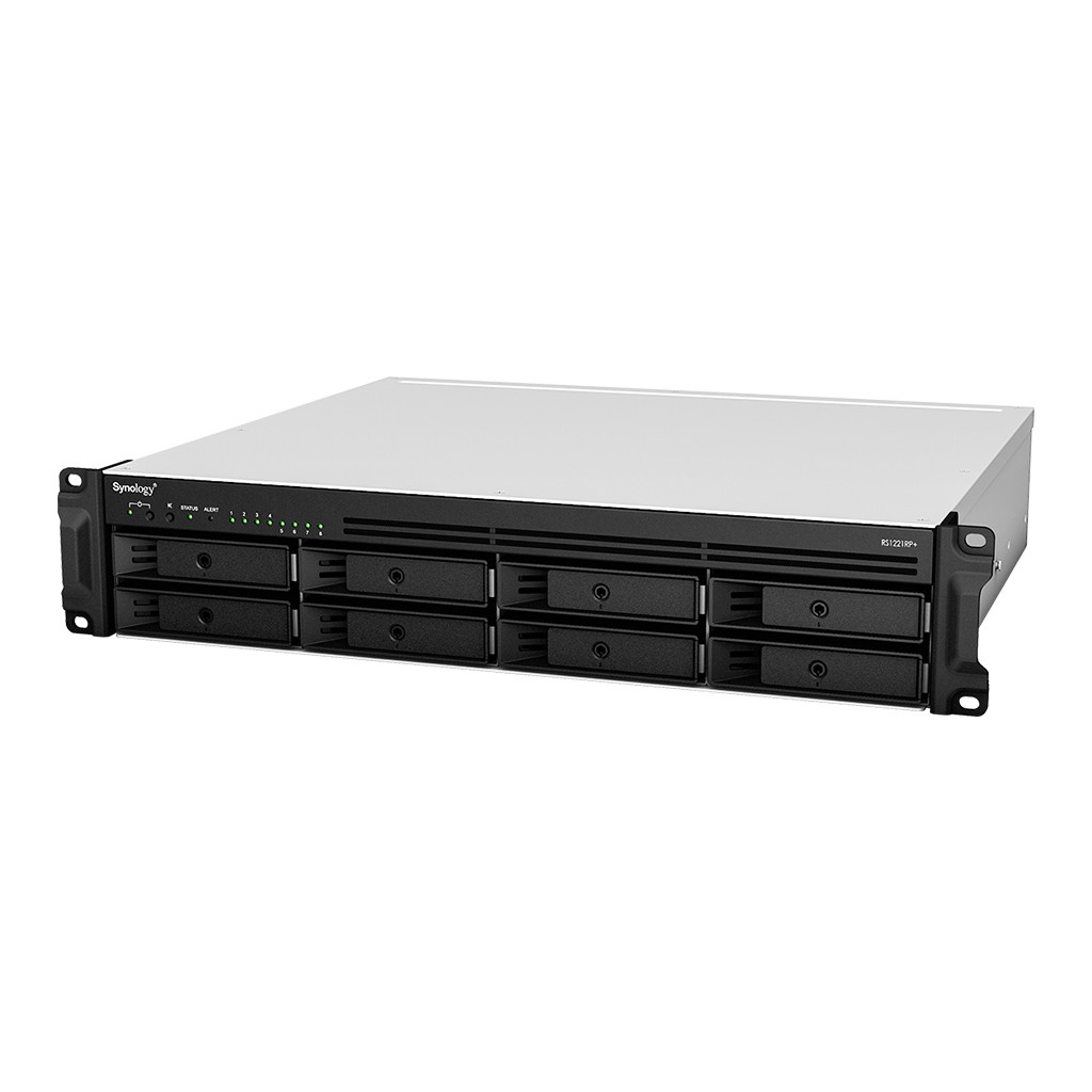 Synology RackStation RS1221RP+ - Servidor NAS - 8 baias - montável em bastidor - SATA 6Gb/s - RAID (expansão de disco rígido) 0, 1, 5, 6, 10, JBOD, 5 hot spare, 6 sobressalentes, reserva 10, 1 reserva - RAM 4 GB - Gigabit Ethernet - iSCSI assistência — miniatura 2