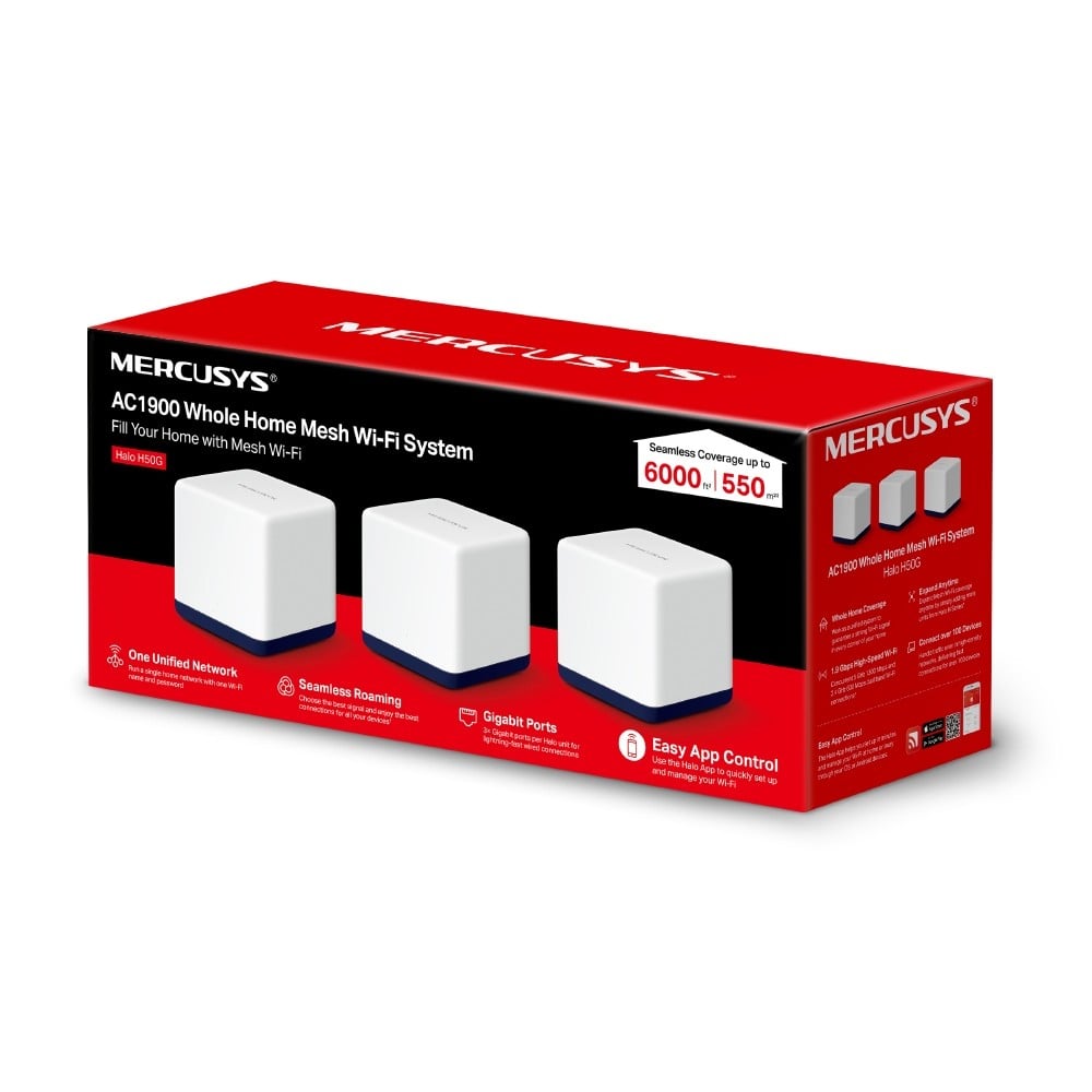 MERCUSYS HALO H50G AC1900 WHOLE HOME MESH WI-FI SYSTEM — miniatura 10