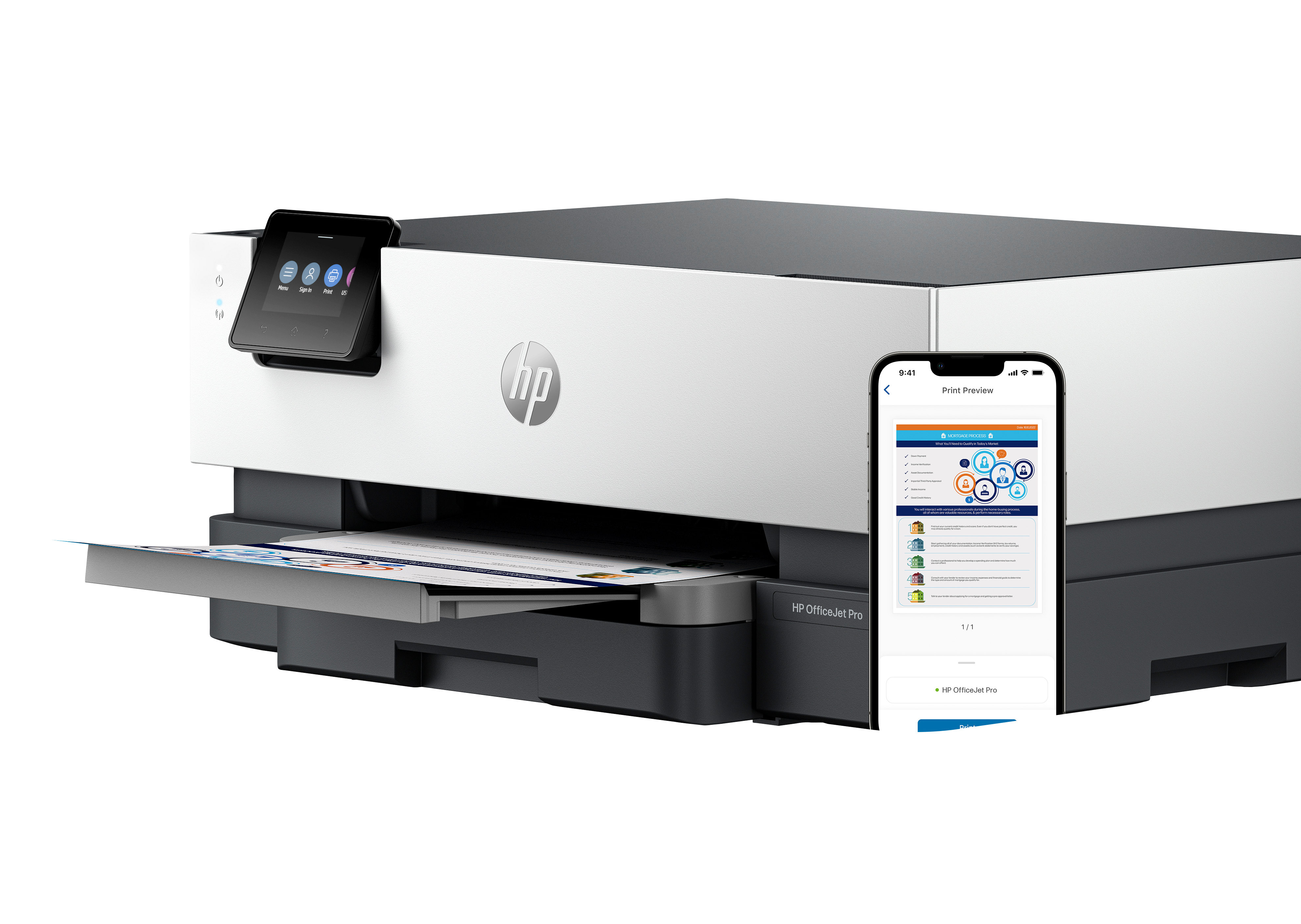 HP OfficeJet Pro 9110b Sem fios Cor Impressora, Impressão frente e verso — miniatura 13