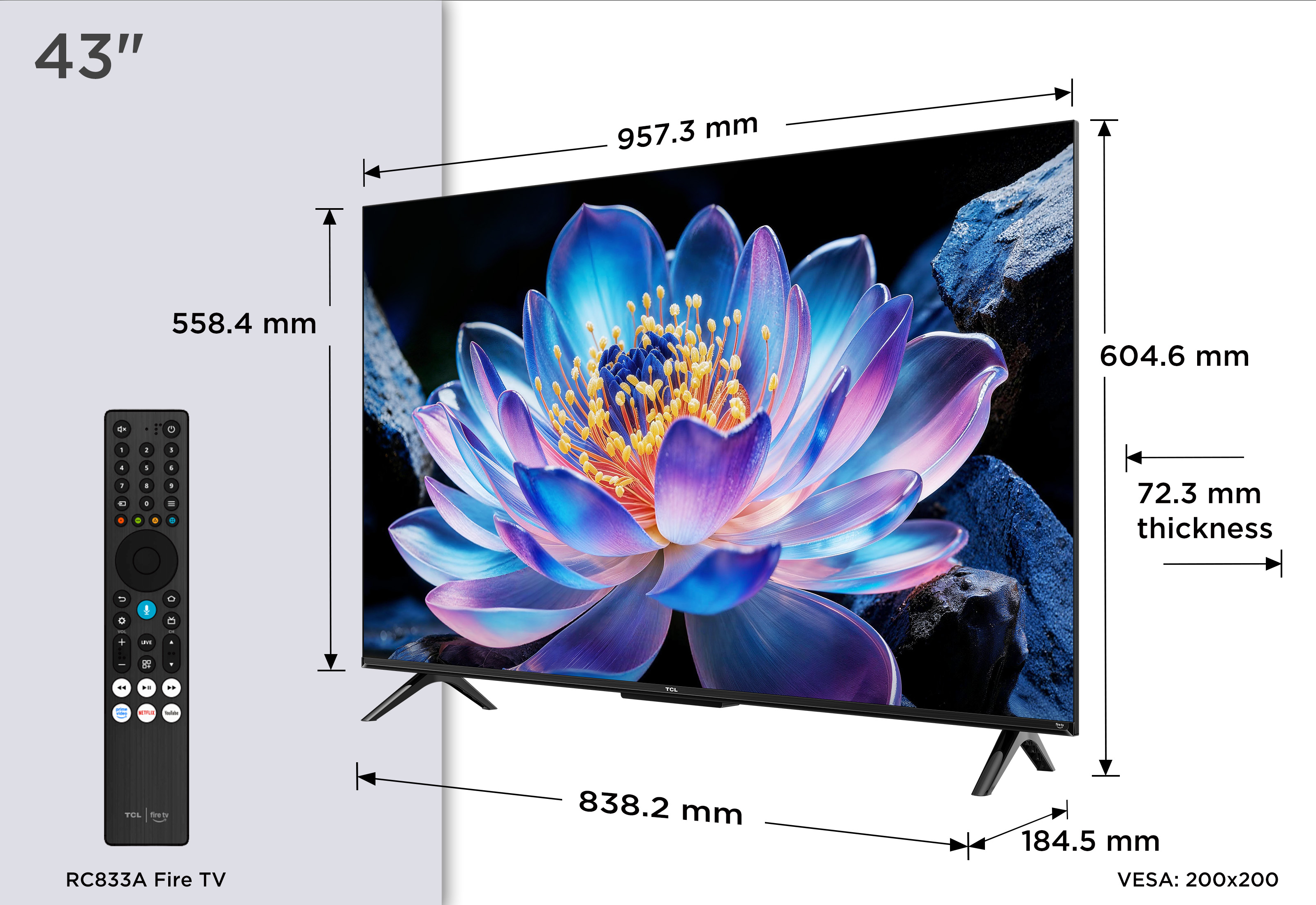 TCL V6D Televisão Smart TV Series 43V6D (2026) 43"/109,2cm LED 4K UHD Fire TV — miniatura 8