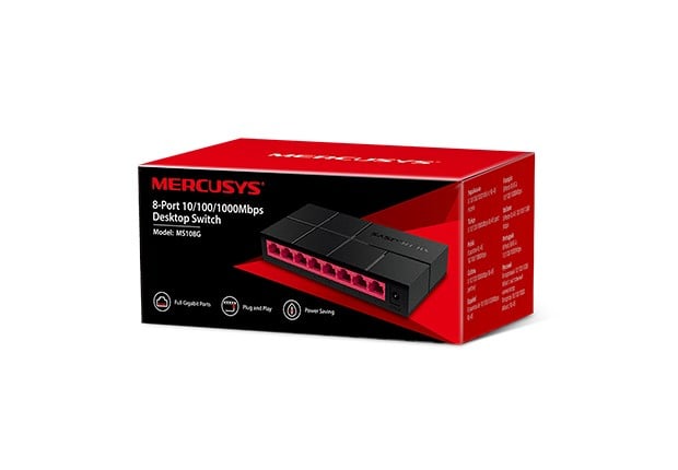 MERCUSYS MS108G SWITCH 8 PORT GIGABIT — miniatura 4