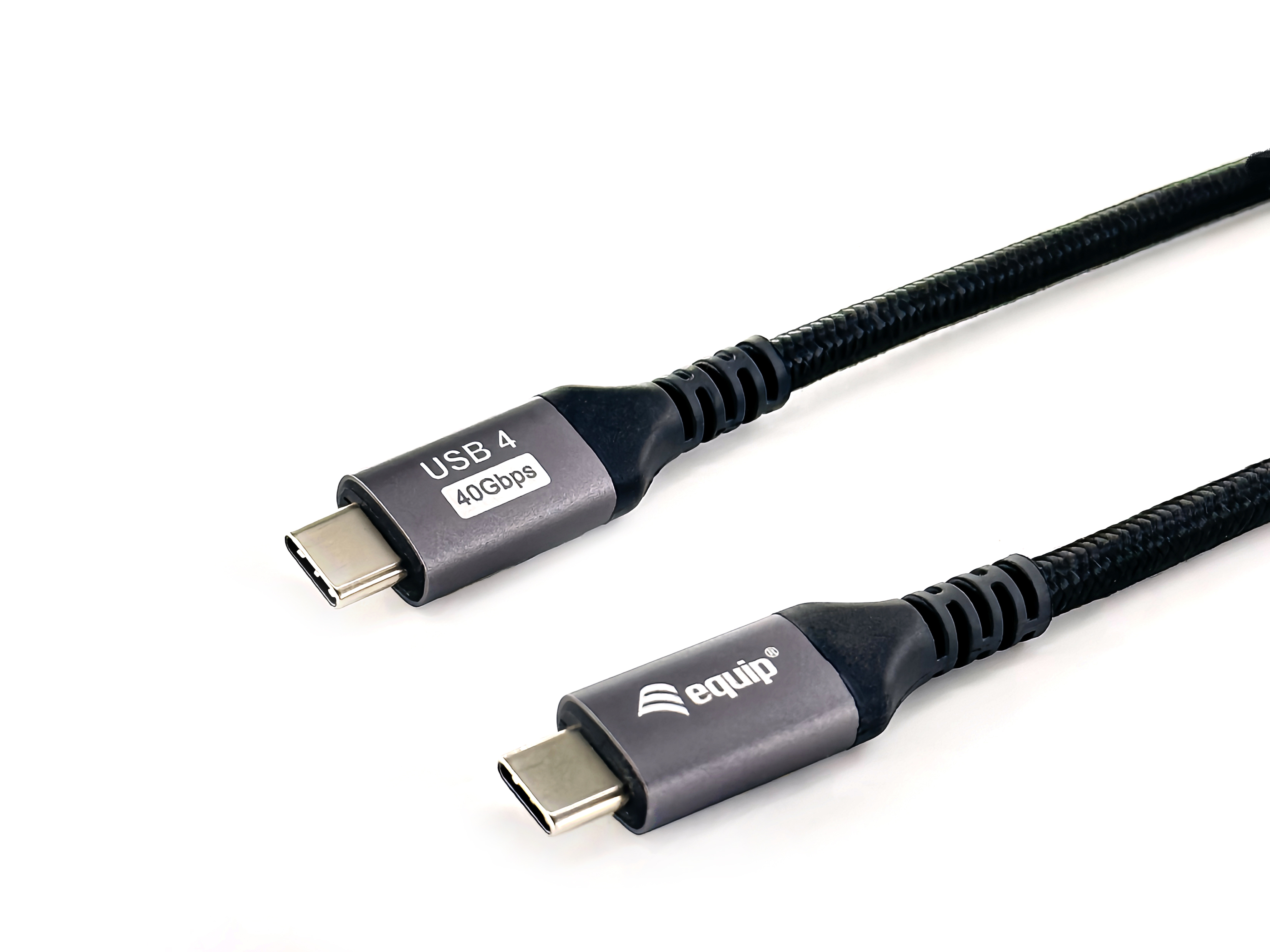 Equip 128381 Cabo USB 4 Gen 3 C para C, M/M, 1,2 m, PD3.1 240W, 8K/60Hz, 40Gbps, preto — miniatura 2