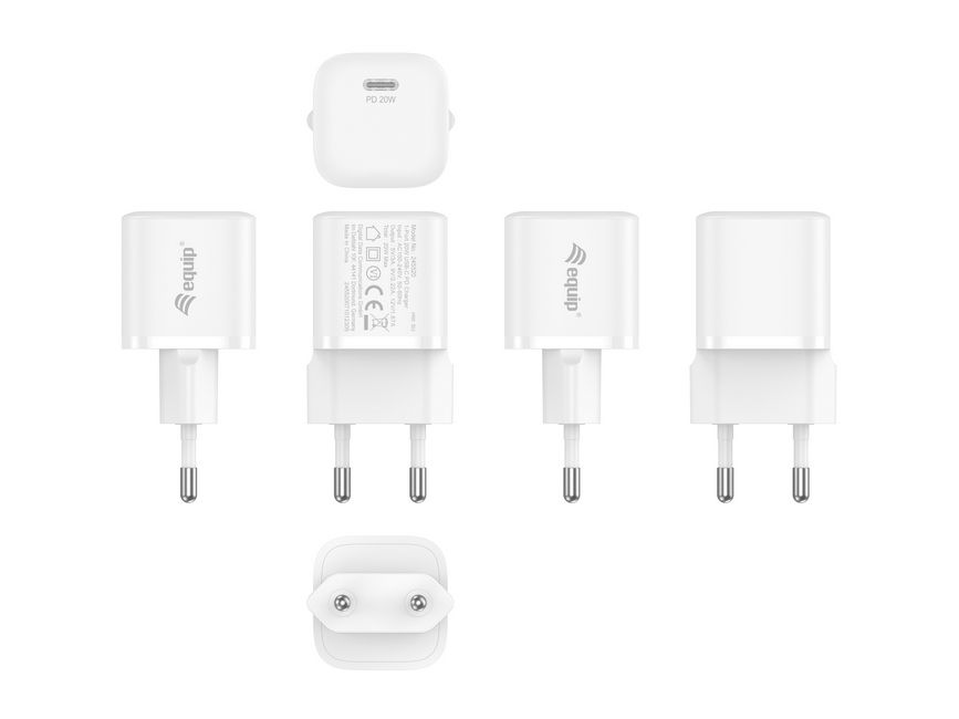 EQUIP LIFE CARREGADOR USB-C 20W BRANCO #MEGA CAMPANHA 2026# — miniatura 3