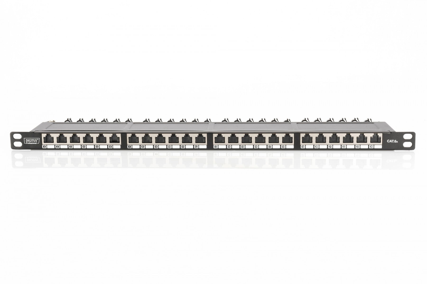 DIGITUS PATCH PANEL 19" 24P CAT6A 0.5U BLINDADO PRETO — miniatura 4