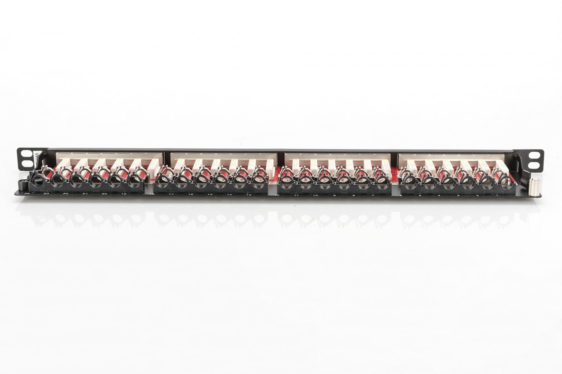 DIGITUS PATCH PANEL 19" 24P CAT6A 0.5U BLINDADO PRETO — miniatura 5