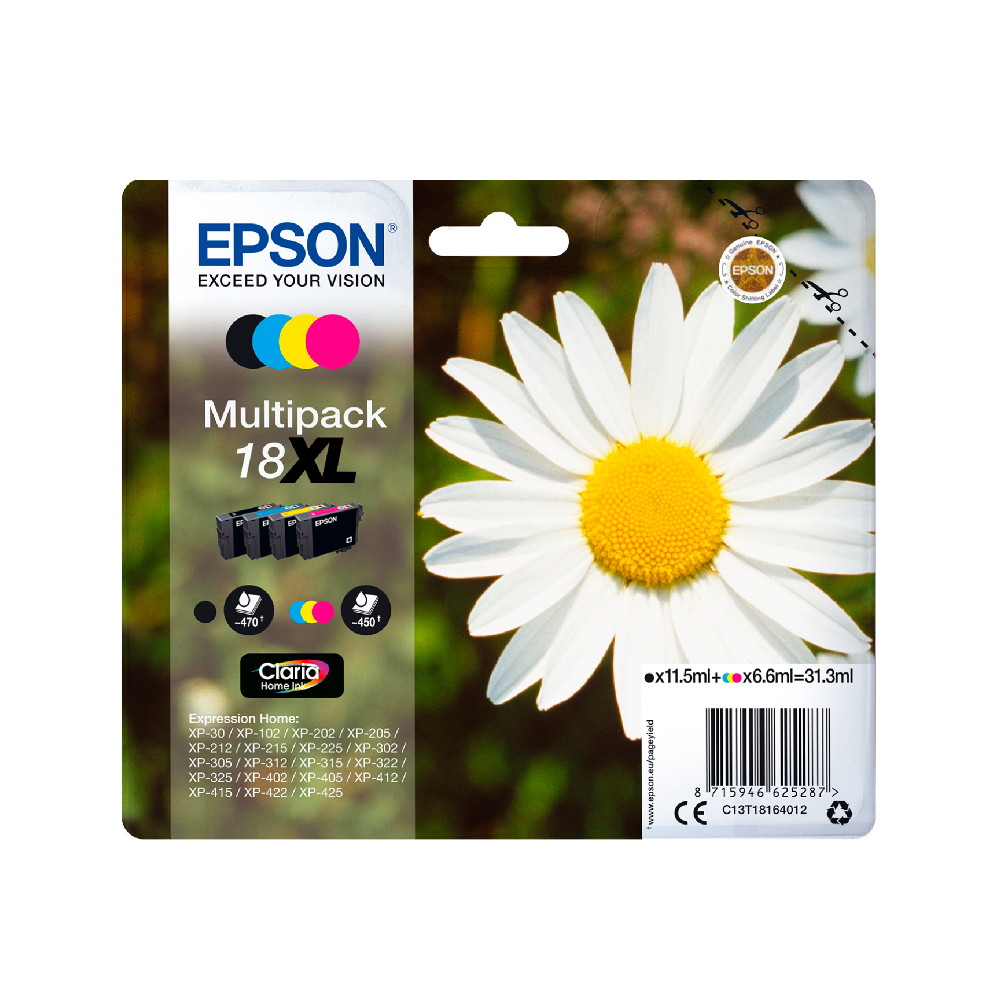 Epson Daisy 18XL Conjunto individual preto Claria Home Margarida — miniatura 2