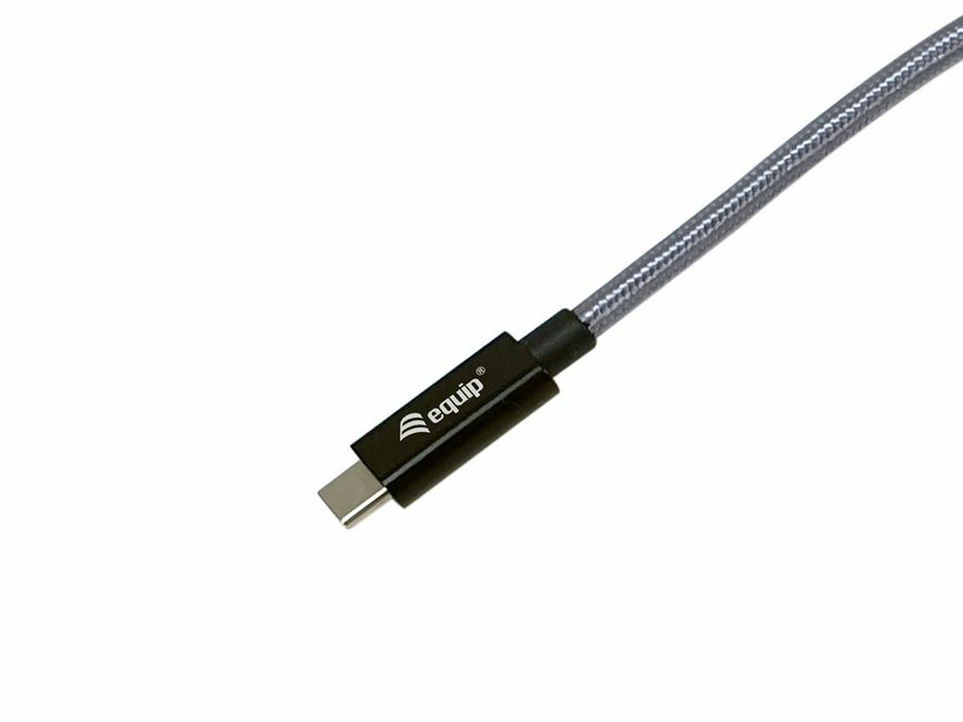 Equip 128421 Cabo de ficha USB 3.2 Gen 2x2 C para C U, 1,0 m, preto, M/M, PD240W, 4K/60Hz, 20Gbps — miniatura 3