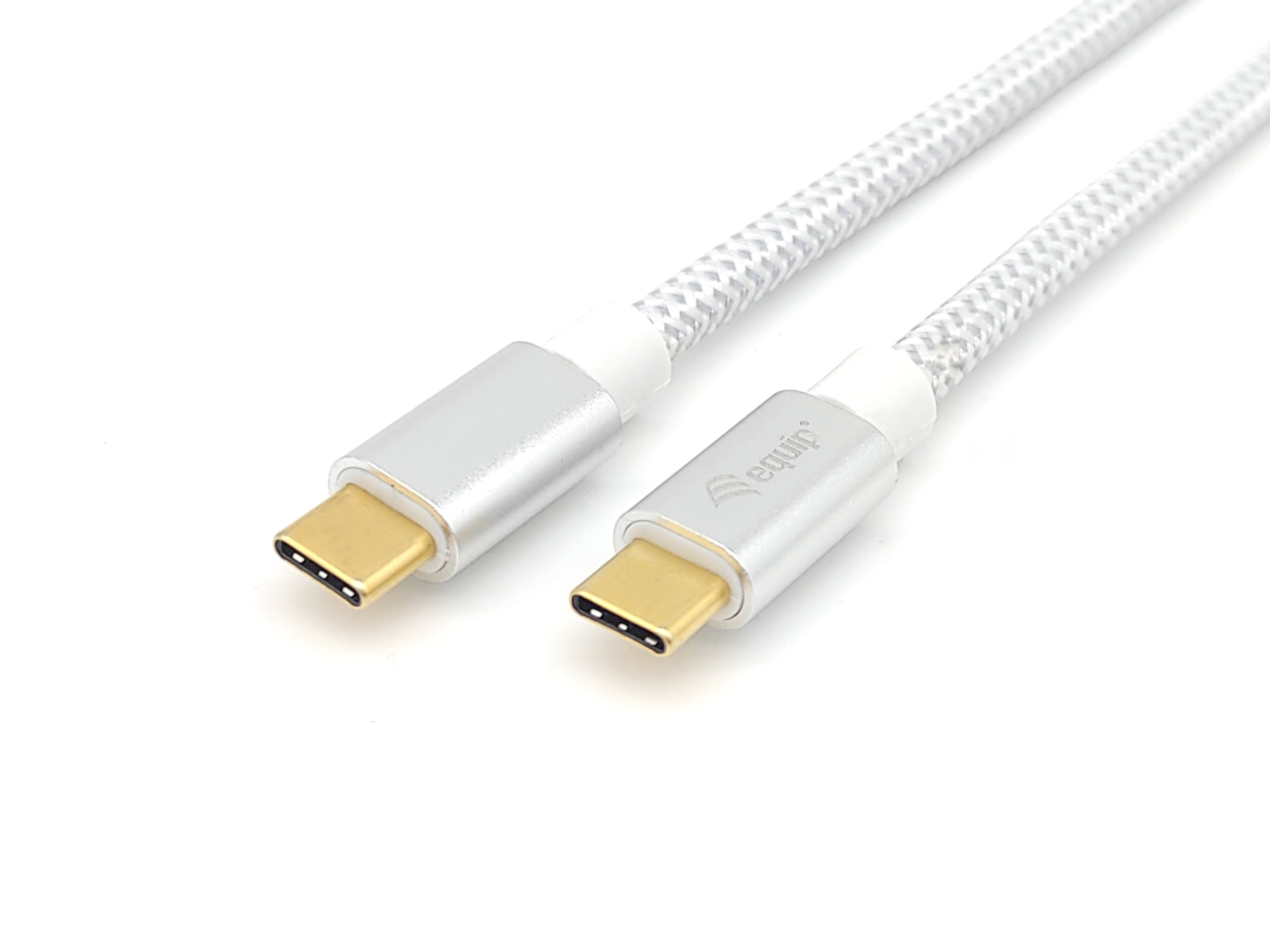 Equip 128358 Cabo USB 3.2 Gen 2 C para C, M/M, 2,0 m, PD 100W , 4K/60Hz, 10Gbps, branco — miniatura 2
