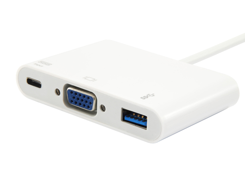 EQUIP LIFE ADAPTADOR USB-C PARA VGA USB A PD M/F — miniatura 3