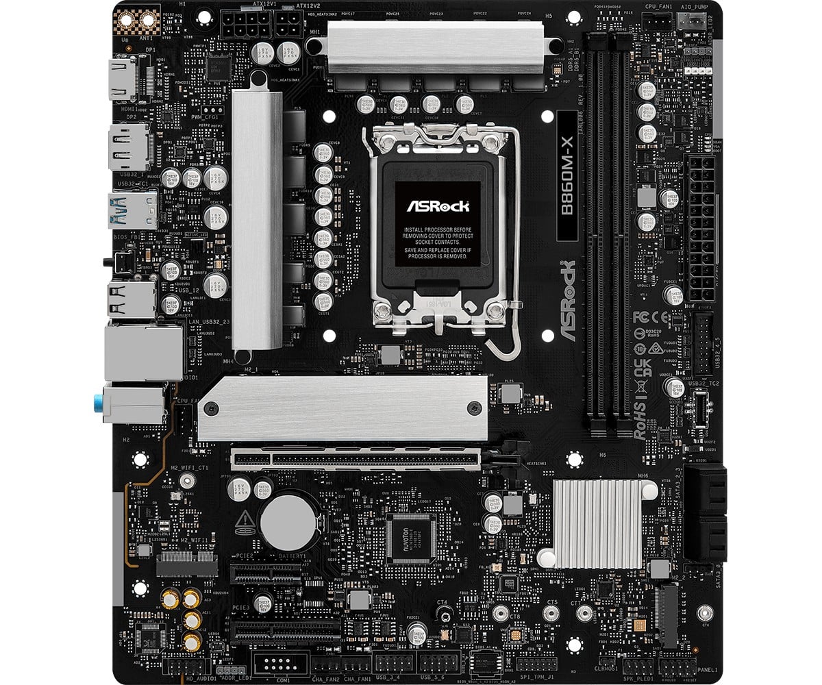 ASROCK MB B860M-X 2DDR5 128GB LGA 1851 HDMI DP MATX — miniatura 2